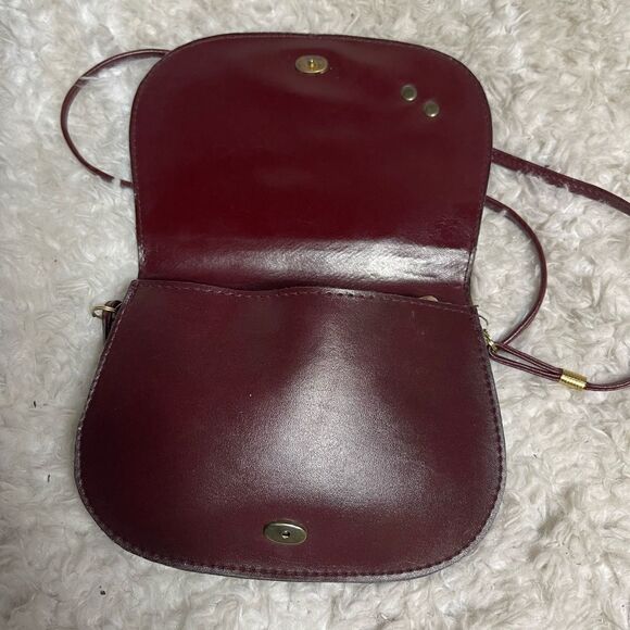 Raffaella Vintage leather Burgundy small crossbody bag - Picture 4 of 6